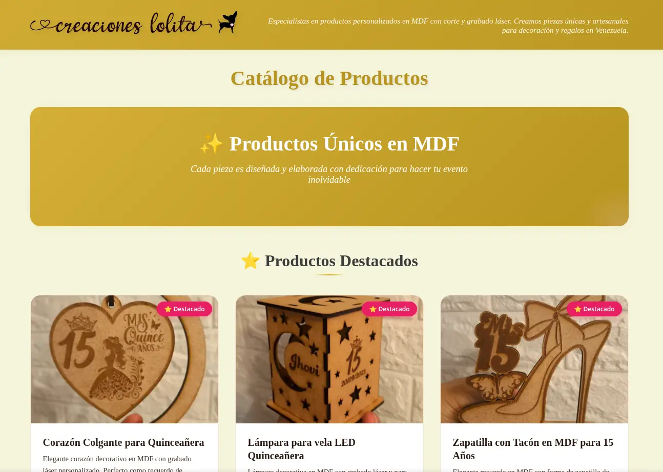 Creaciones Lolita - Catálogo Digital de Artesanía Láser