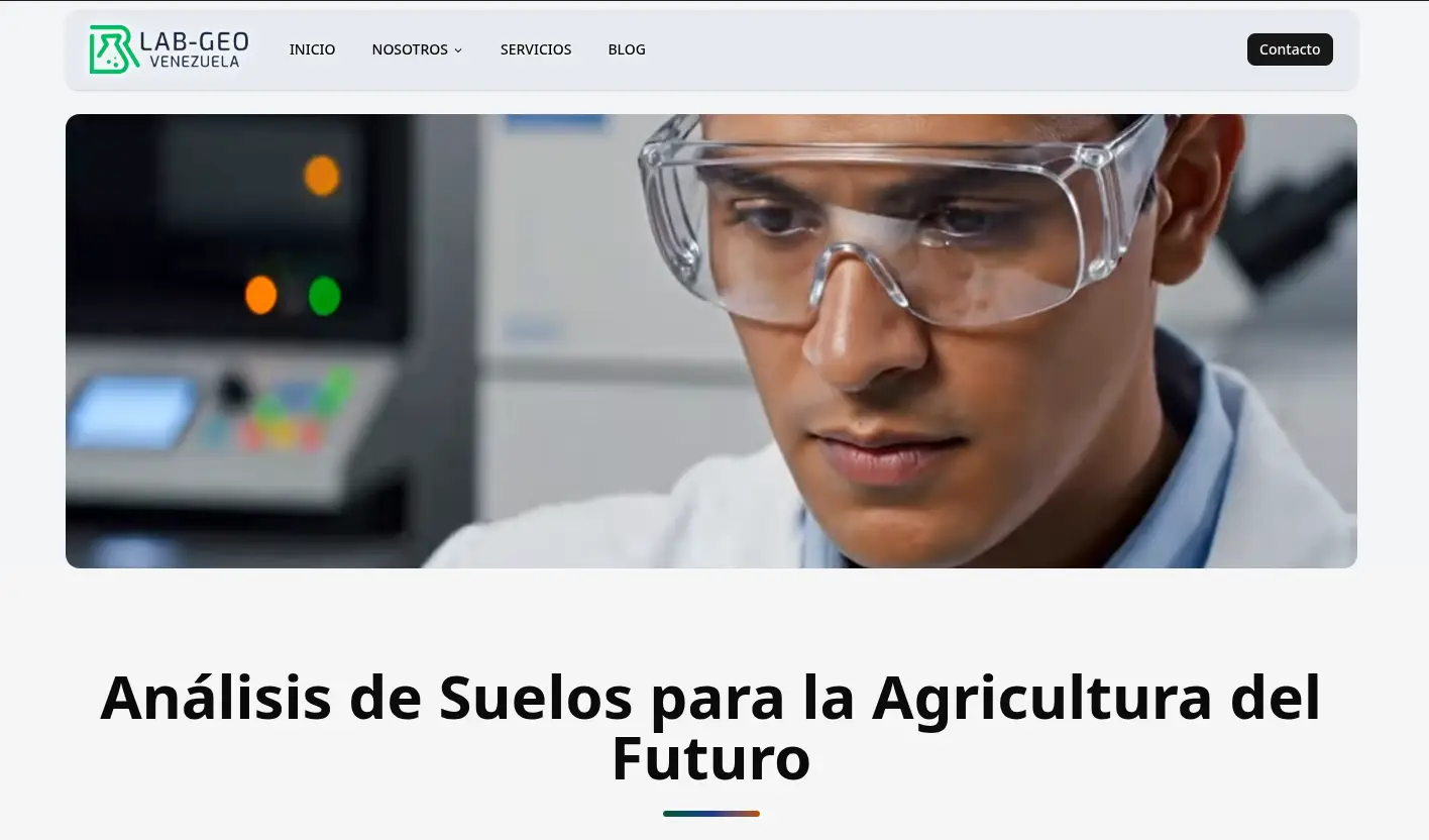 Análisis LabGeo - Plataforma Web Corporativa para Servicios Geotécnicos